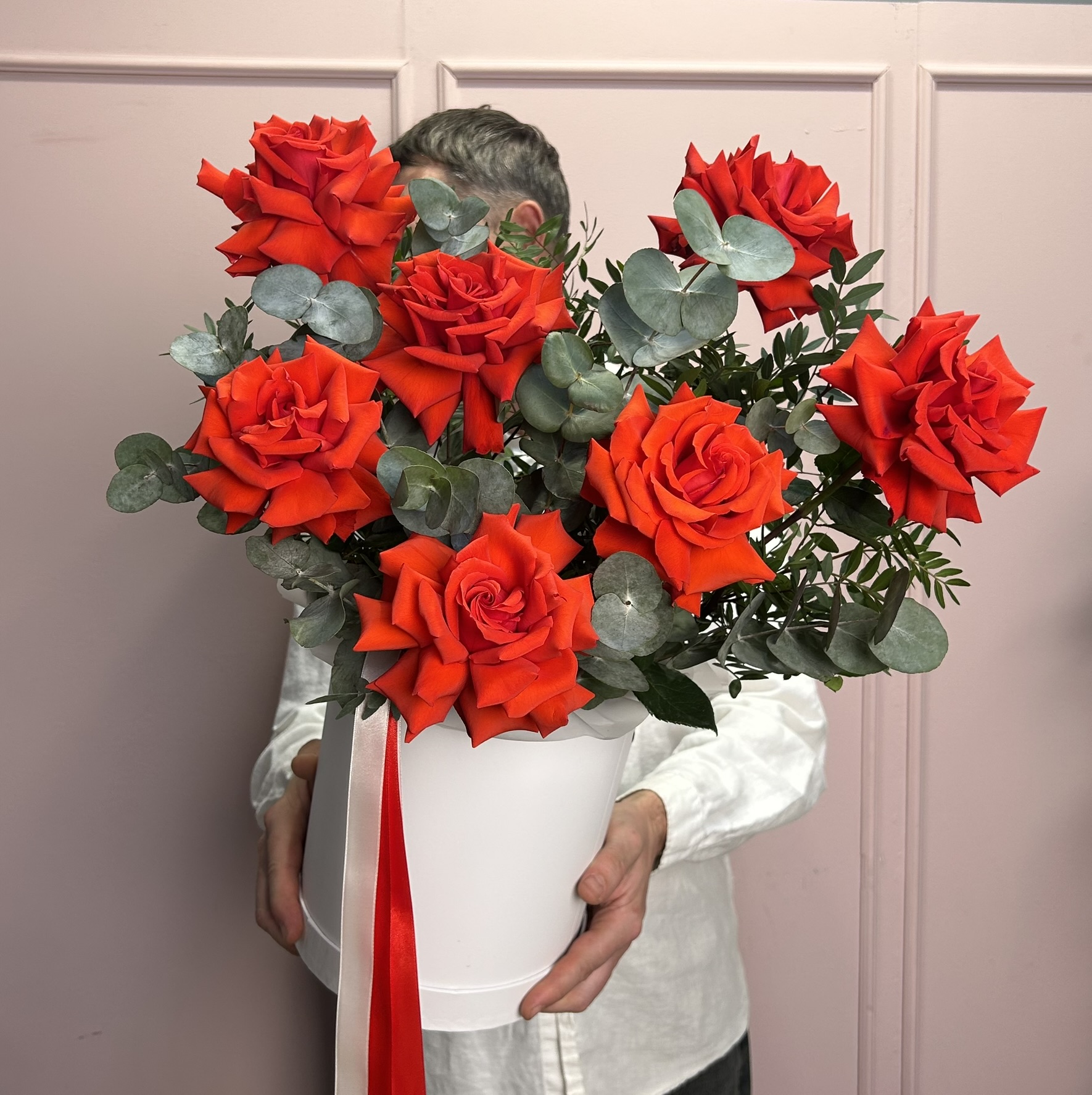 картинка Коробки с французскими розами Нина от Мадам Москвичка