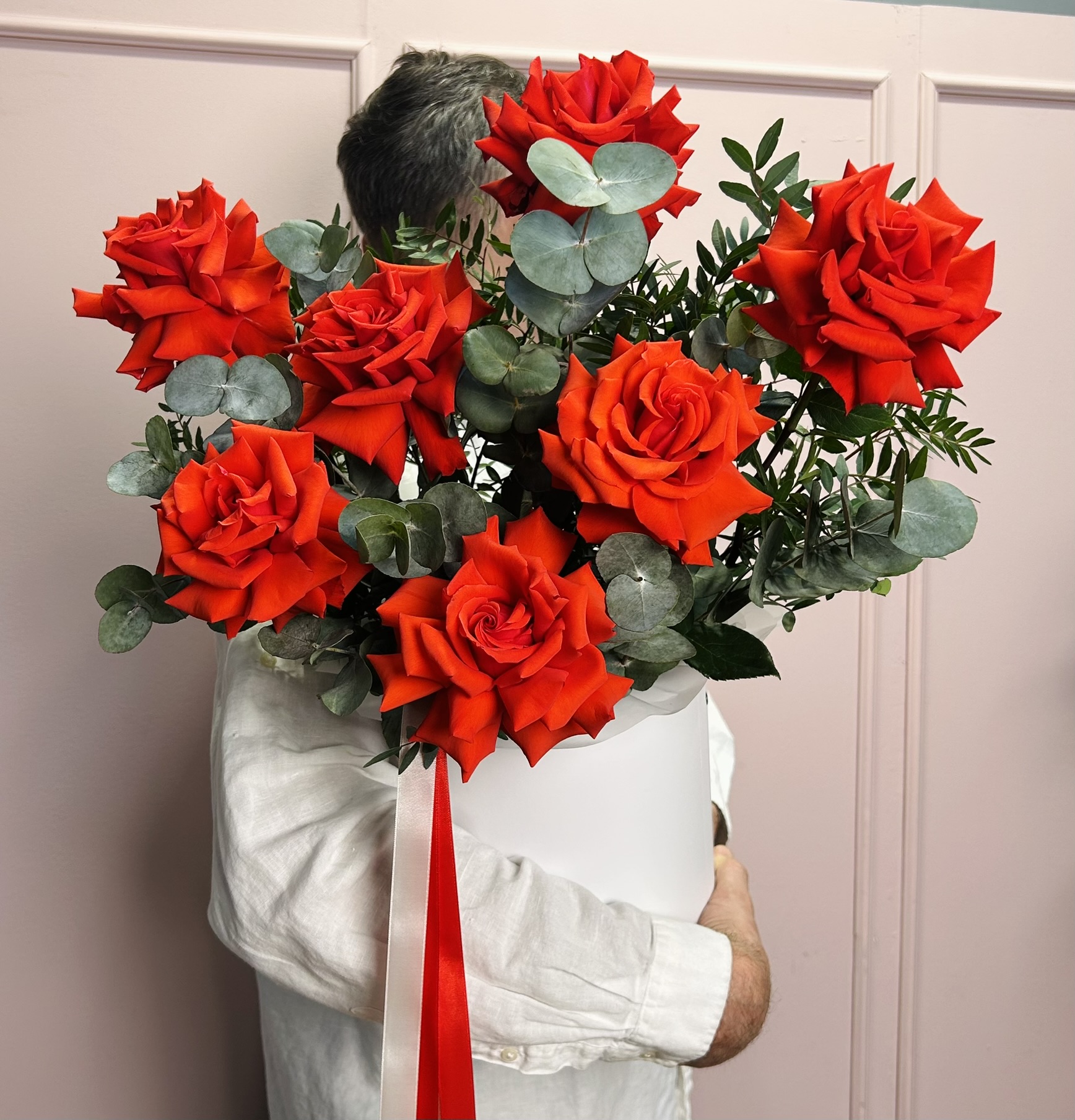 картинка Коробки с французскими розами Нина от Мадам Москвичка